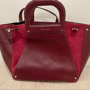 Maroon Michael Kors with Gold detailing